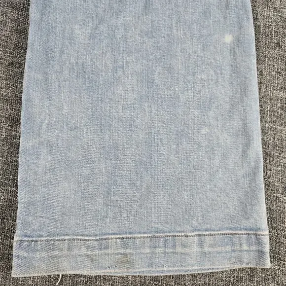 American Eagle Jeans Womens 12 Regular High Rise Baggy Wide Leg Light Blue Cargo - Picture 13 of 14
